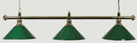 Stanglamp Messing met 3 x Groene kap