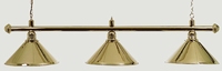 Stanglamp 3 x messing kap