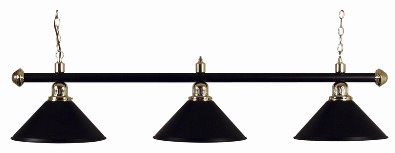 Stanglamp met 3x zwarte kap