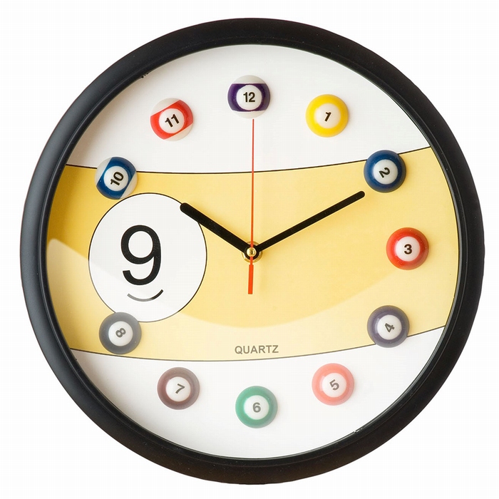 Wandklok 9-ball Quartz
